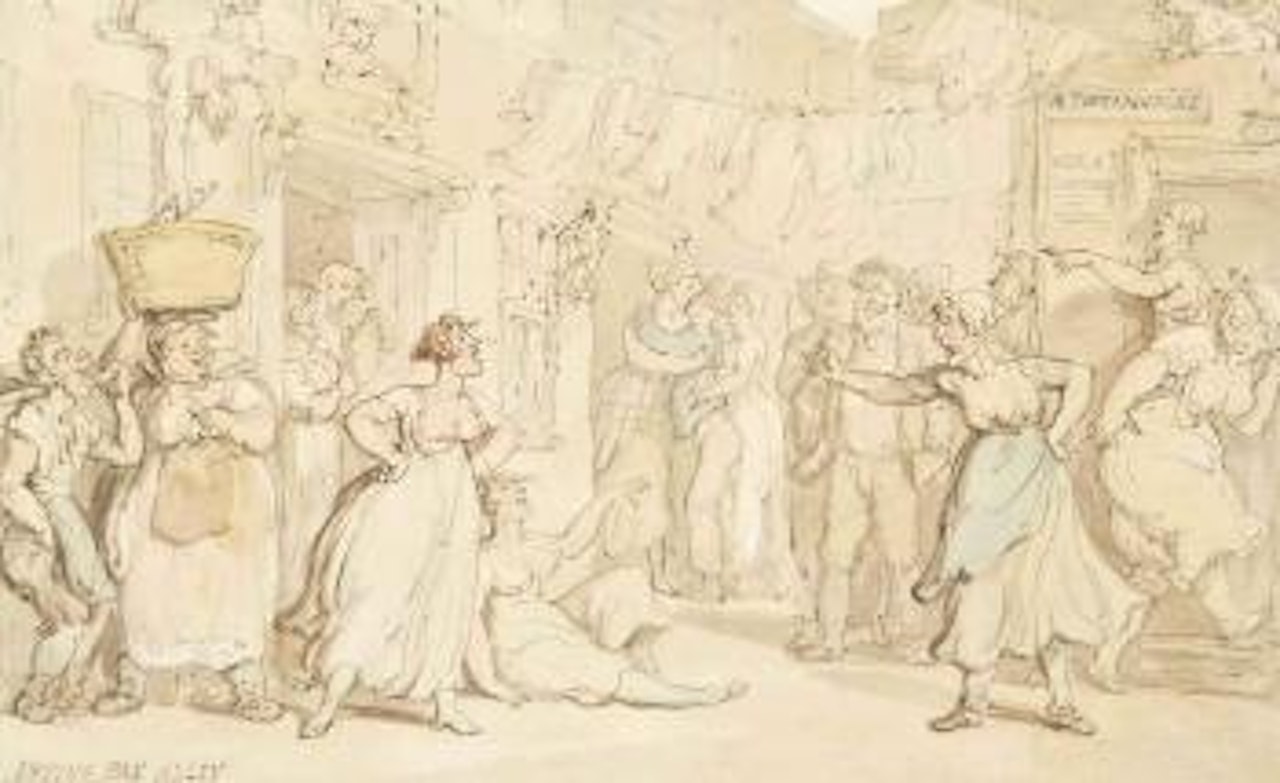 Frying Pan Alley by Thomas Rowlandson