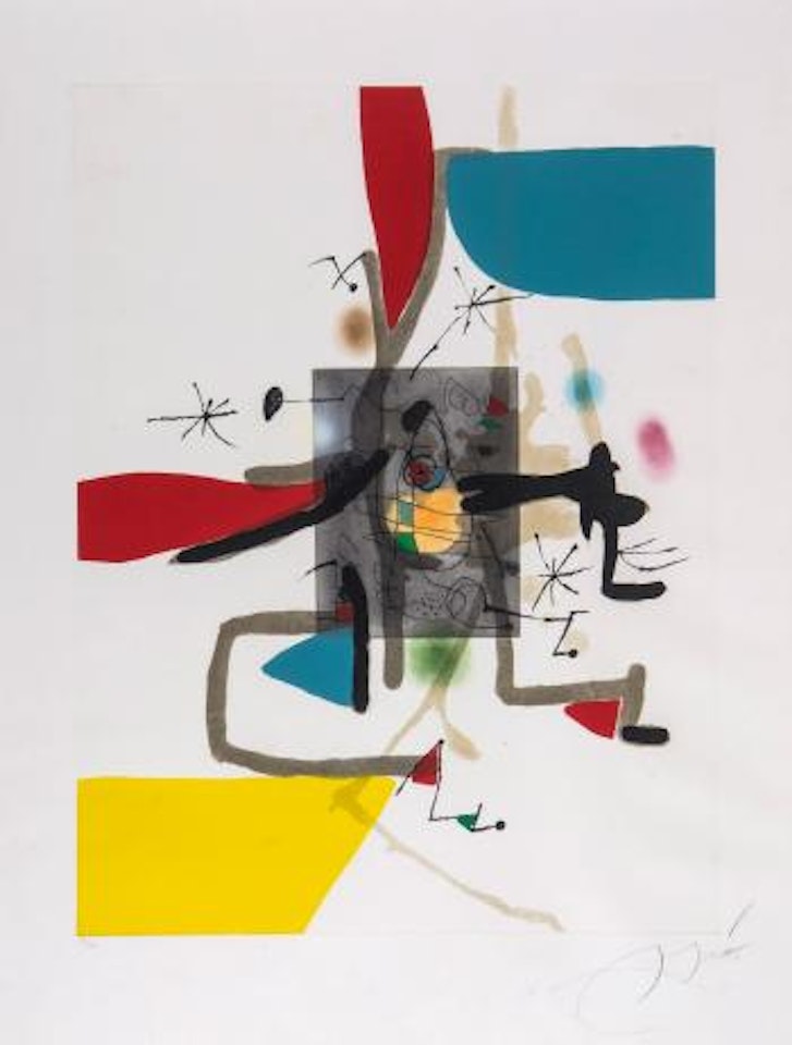 Llibre dels sis Sentis pl.II (D.1166) by Joan Miró