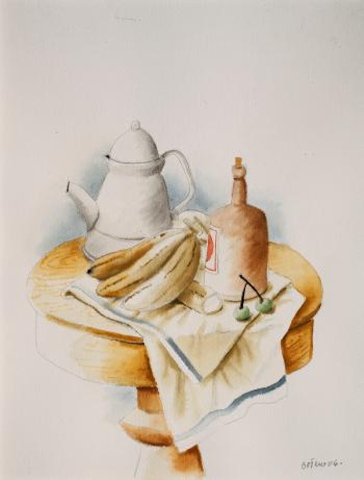 Still life with bananas by Fernando Botero