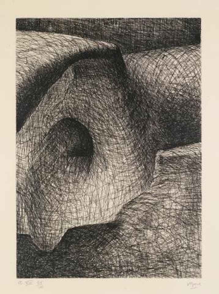 Elephant skull plate XVI (C.129) by Henry Moore