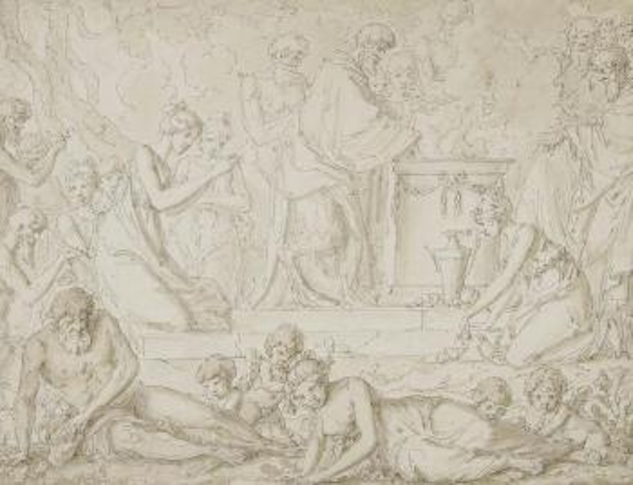 Scène de sacrifice by Louis-Félix de la Rue