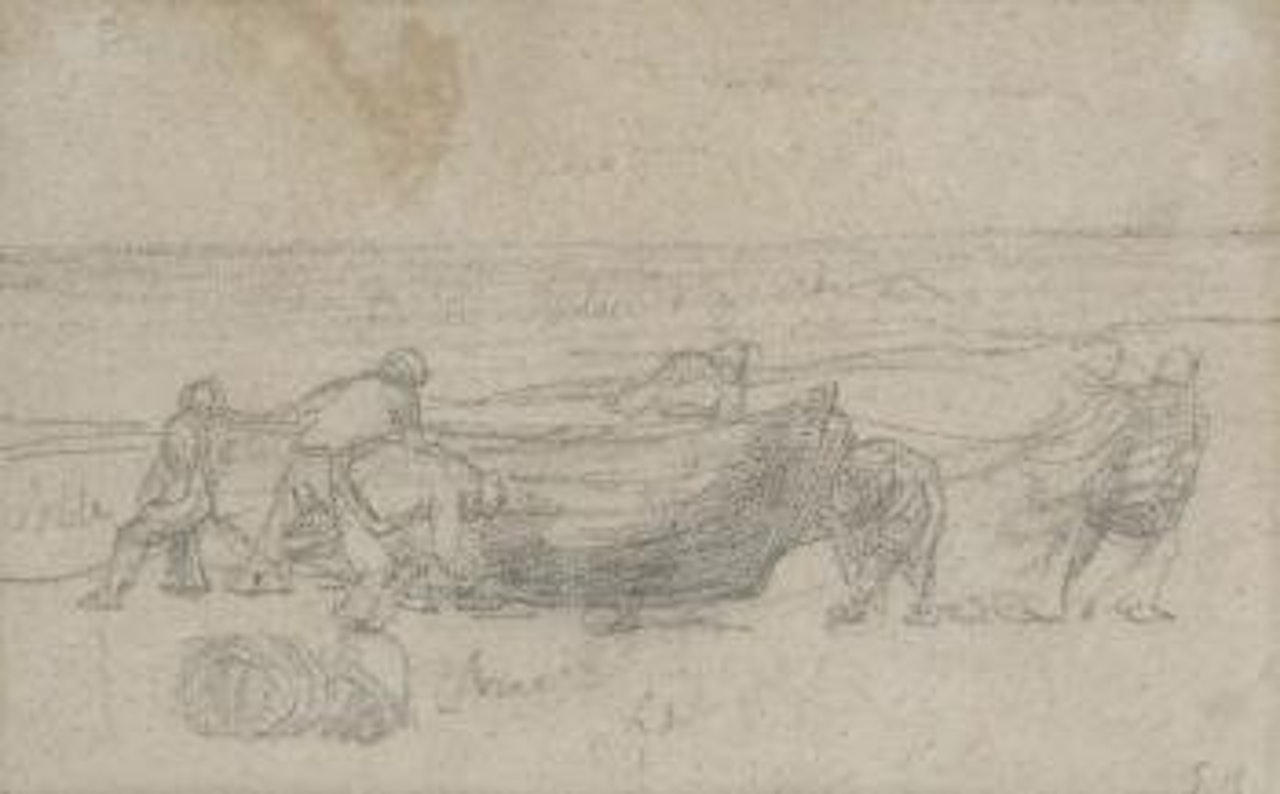 Pêcheurs by Eugène Boudin