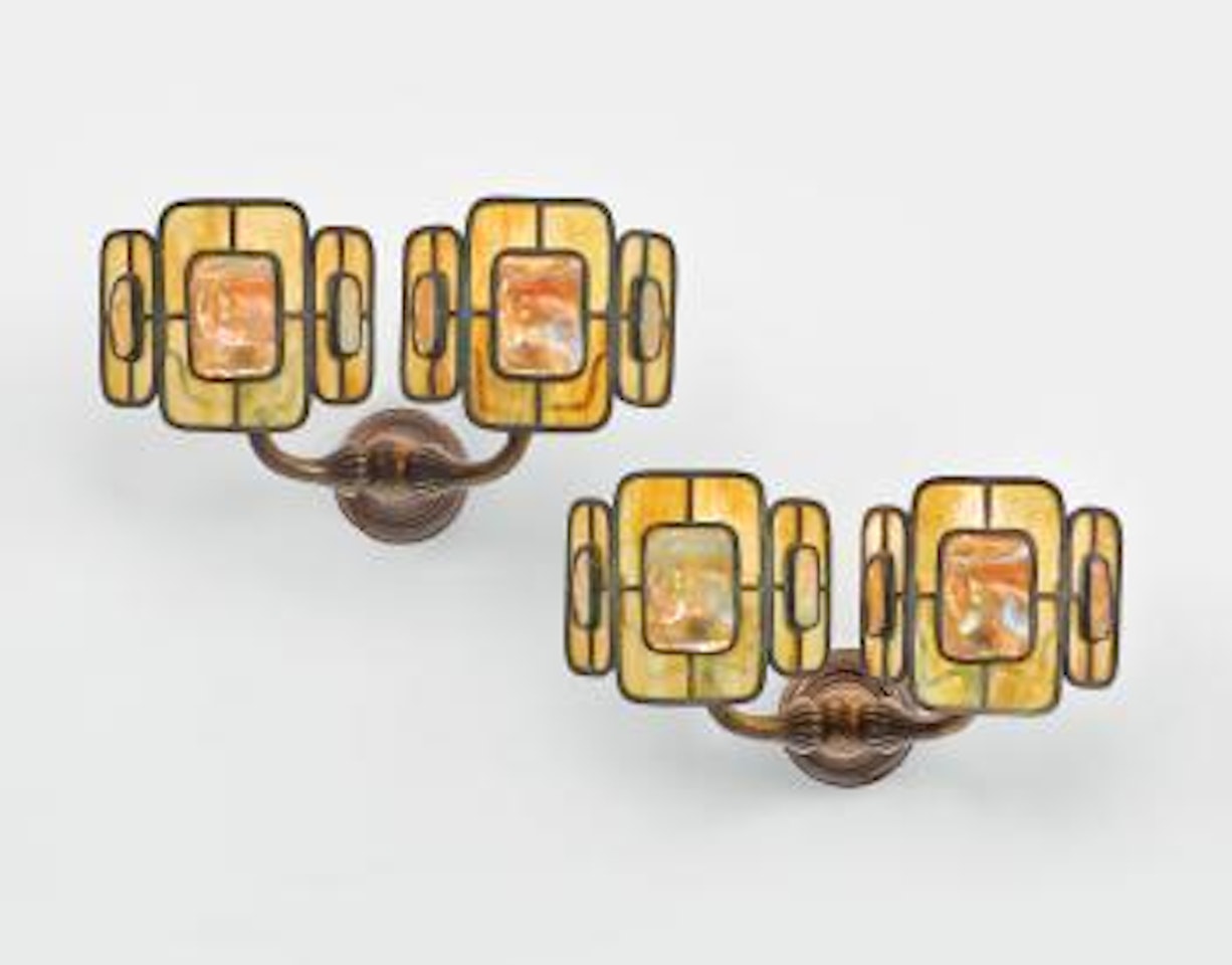 Turtle-back Sconces by Tiffany Studios