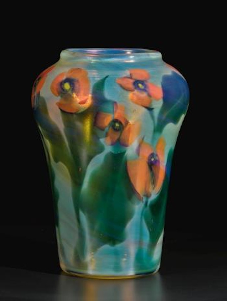 Poppy Paperweight Vase by Tiffany Studios