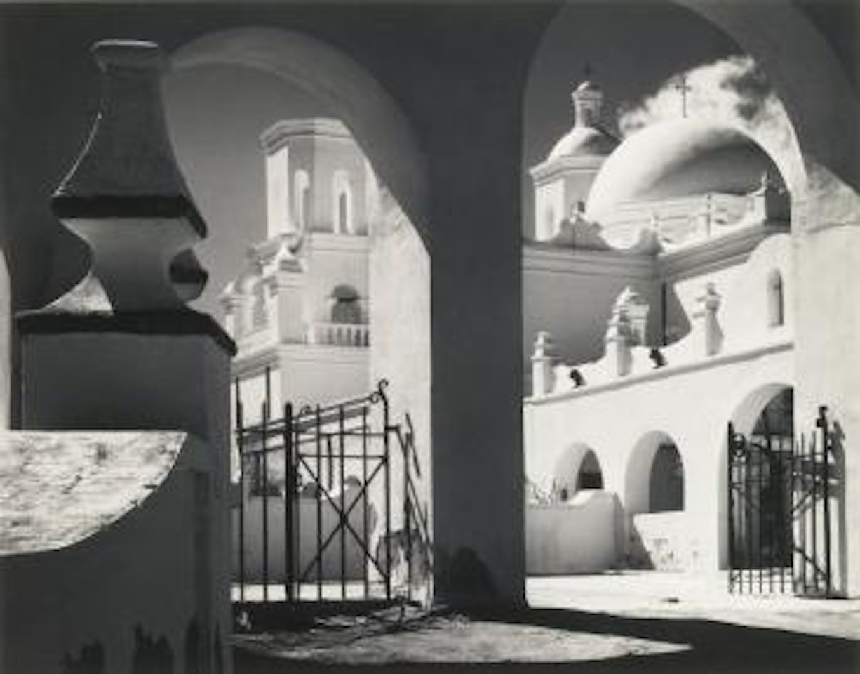 Arches, North Court, Mission San Xavier Del Bac, Tucson, Arizona by Ansel Adams