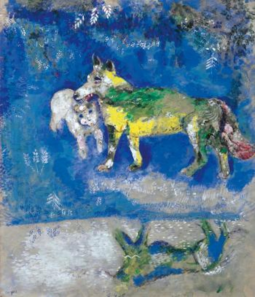 Le loup et l'agneau by Marc Chagall