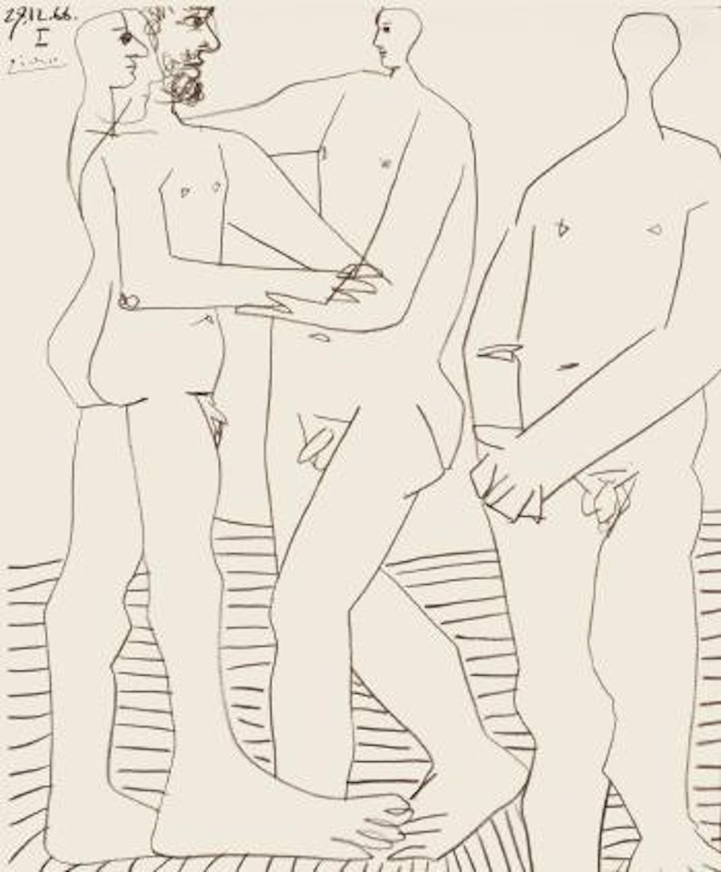 Trois Hommes Debout by Pablo Picasso