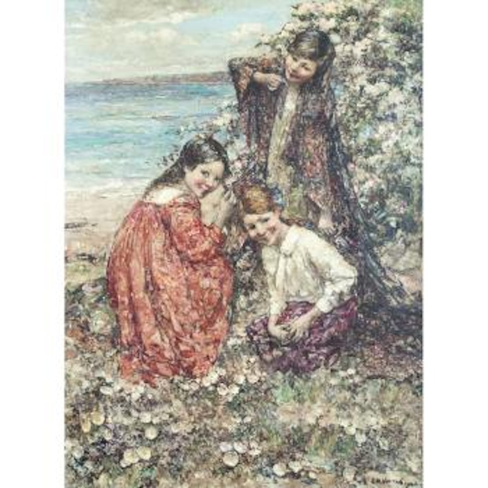 The Paisley Shawl by Edward Atkinson Hornel