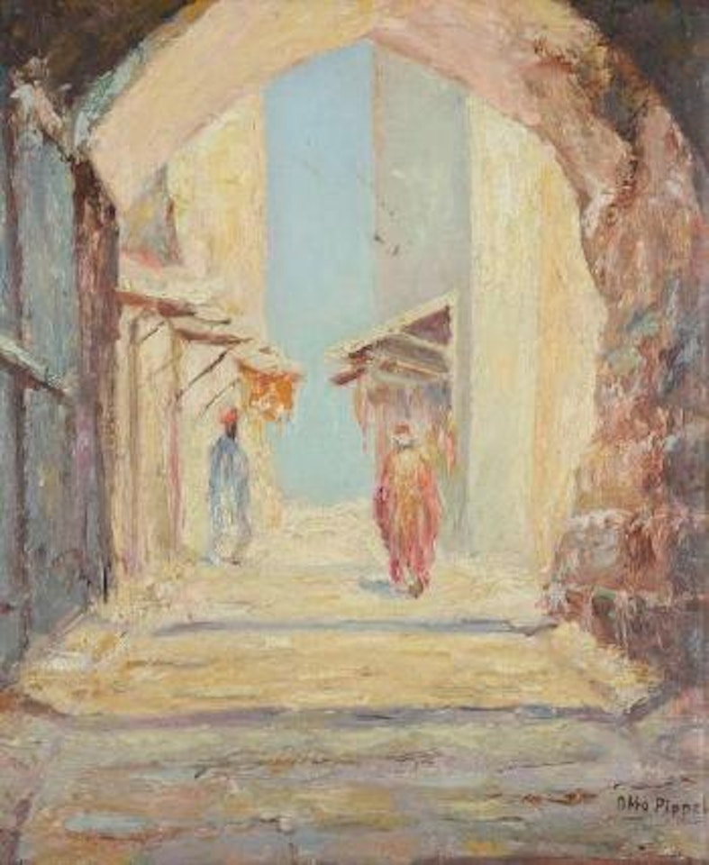 Orientaux dans les rues de Jerusalem by Otto Pippel