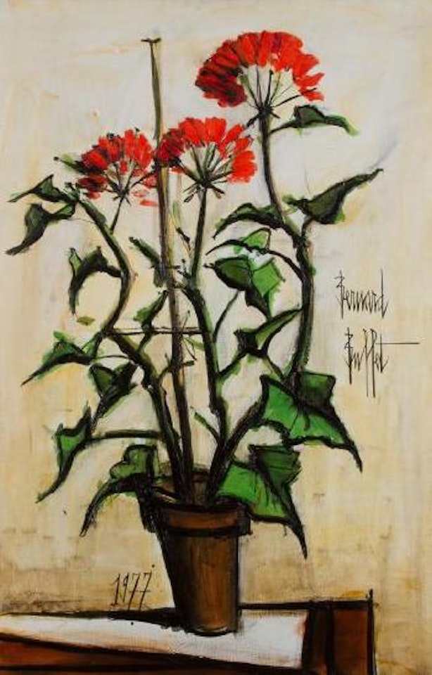 Pot de géranium by Bernard Buffet