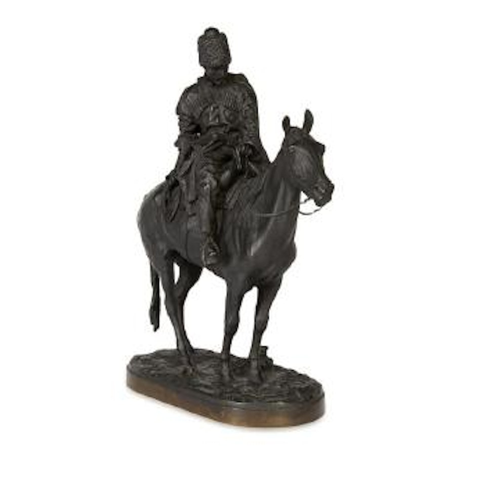 A group of a Circassian on horseback by Eugene Alexandrovic Lanceray