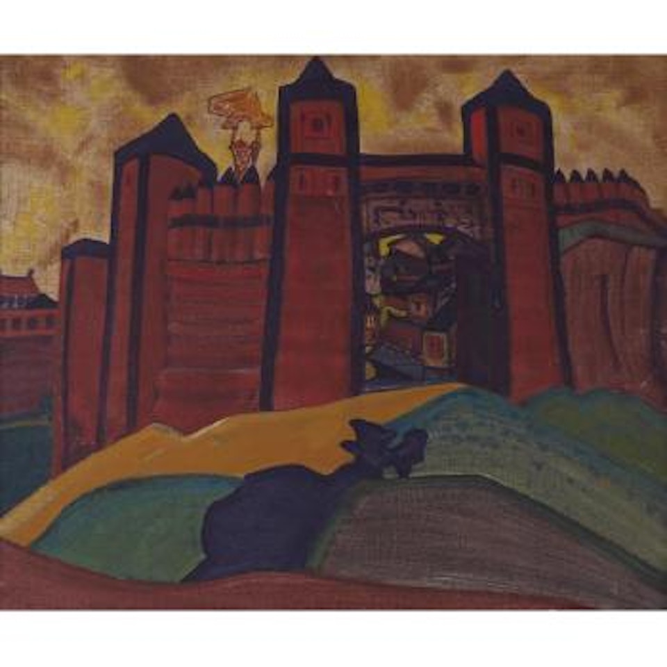 The gates of Tmutarakan, set design for Rimsky-Korsakov's opera  The Tale of Tsar Saltan by Nikolai Konstantinovitch Roerich