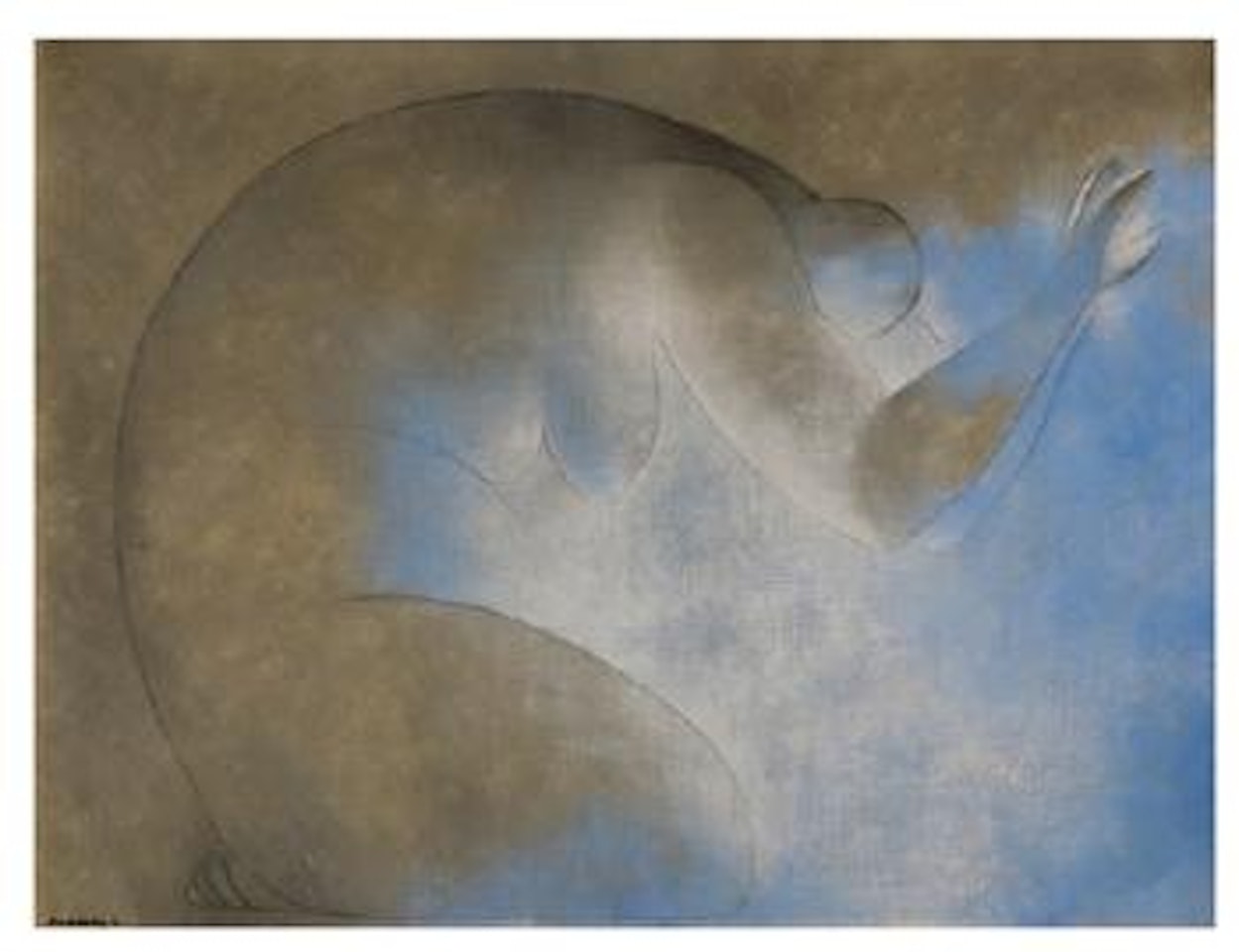Figura en gris y azul by Ricardo Martinez