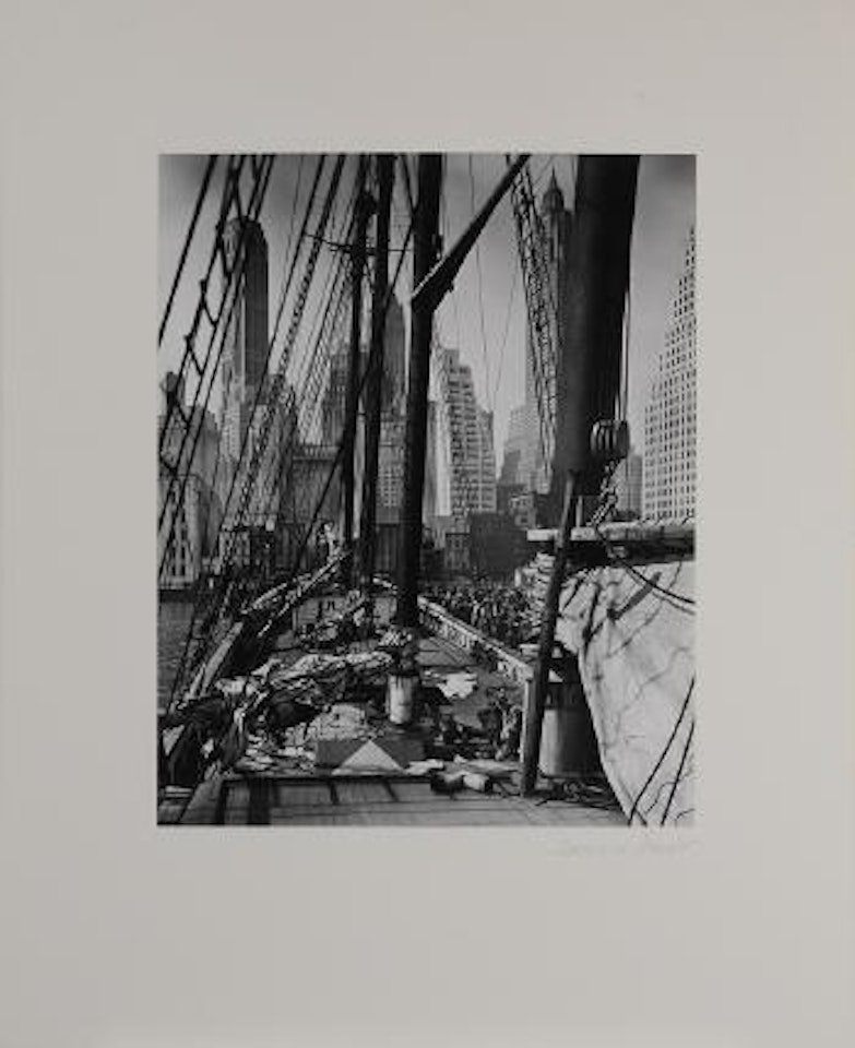 Theoline, Pier 11, East River, Manhattan by Berenice Abbott