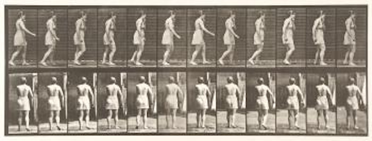 Spastic gait (hysterical) walking by Eadweard Muybridge