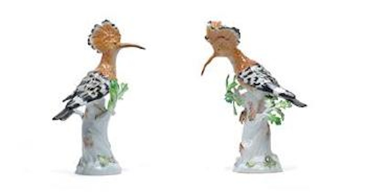 A pair of hoopoes by Johann Joachim Kändler