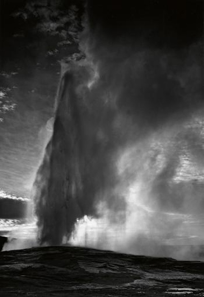 Old Faithful geyser #2, Yellowstone National Park, Wyoming by Ansel Adams