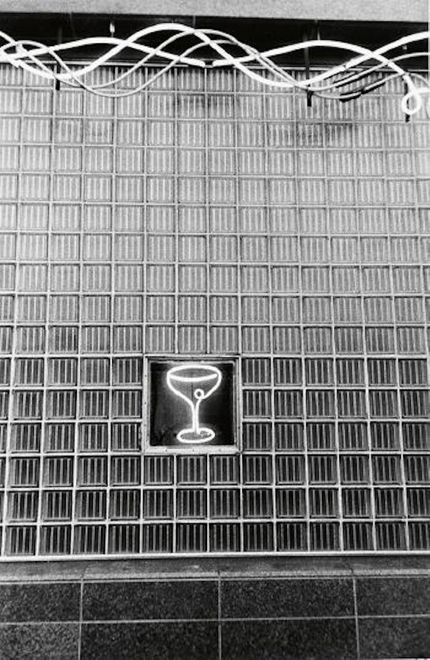 Neon cocktail glass by Robert Frank