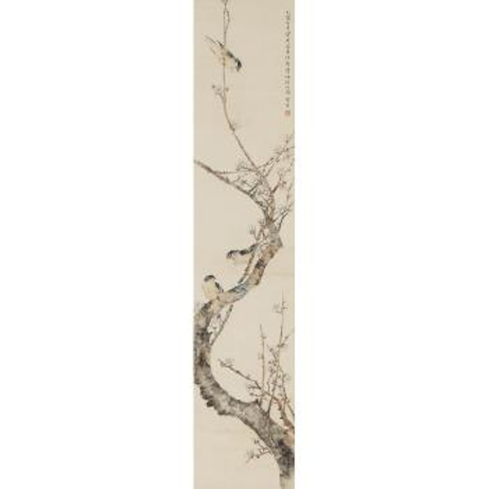 Birds and Plum Blossoms by Chen Zhifo