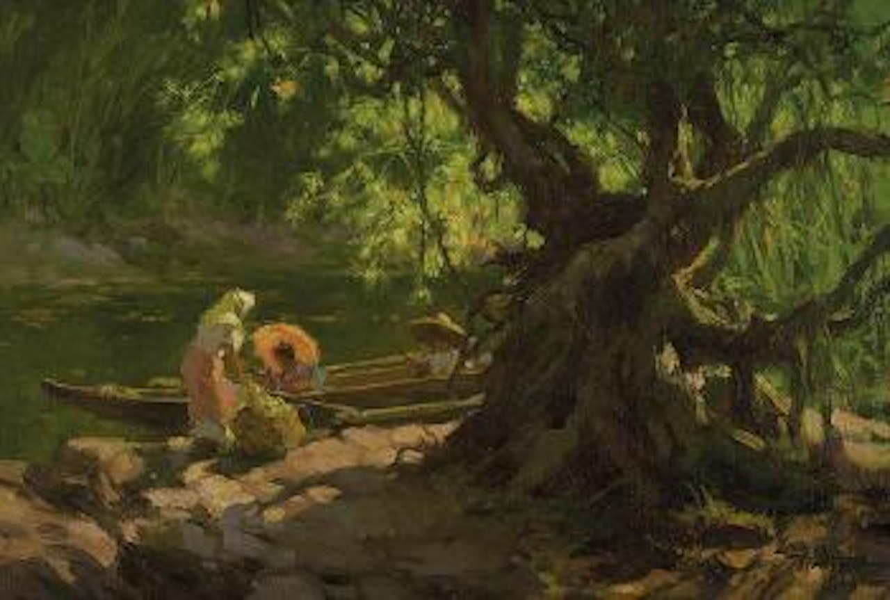 River Scene by Fernando Amorsolo