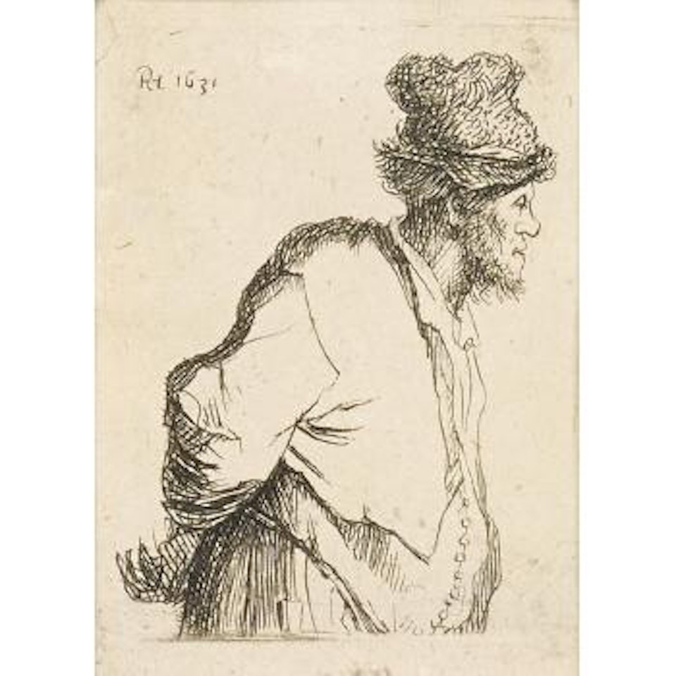 Peasant with his hands behind his back (B., Holl. 135; H. 69) by Attributed to Rembrandt Harmensz van Rijn