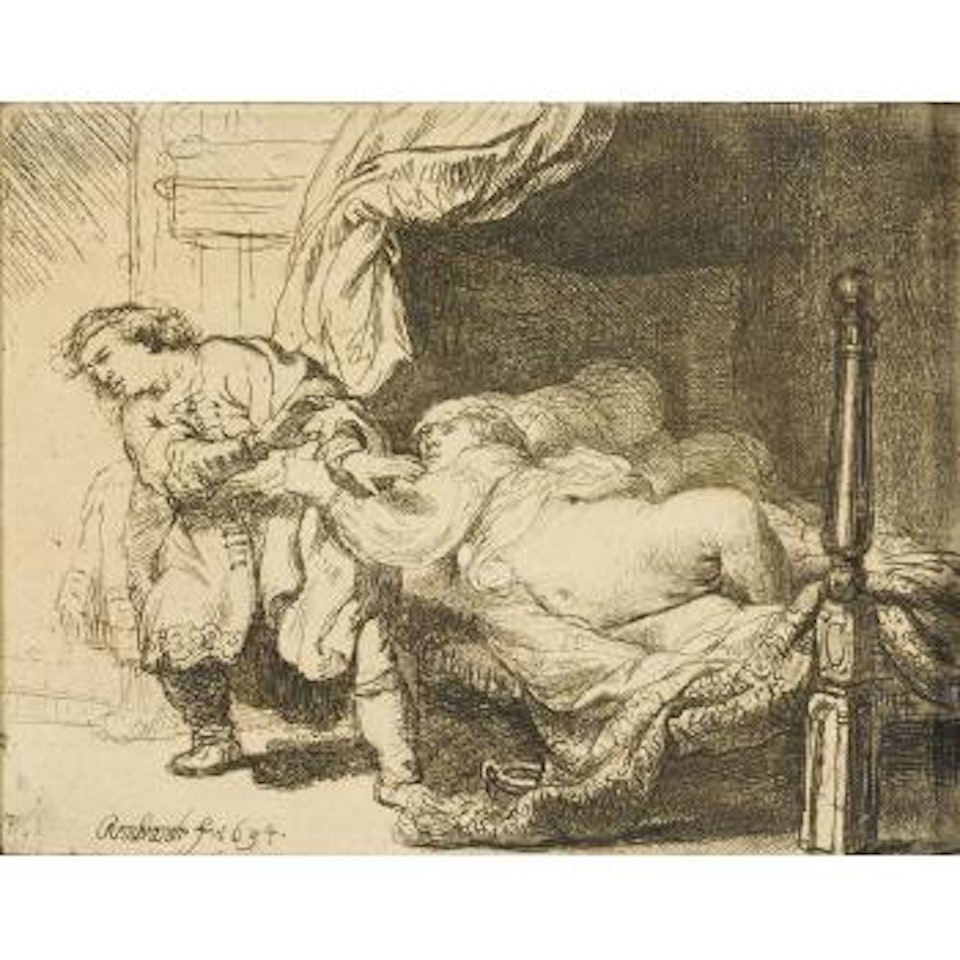 Joseph and Potiphar's Wife (B., Holl. 39; H. 118) by Attributed to Rembrandt Harmensz van Rijn
