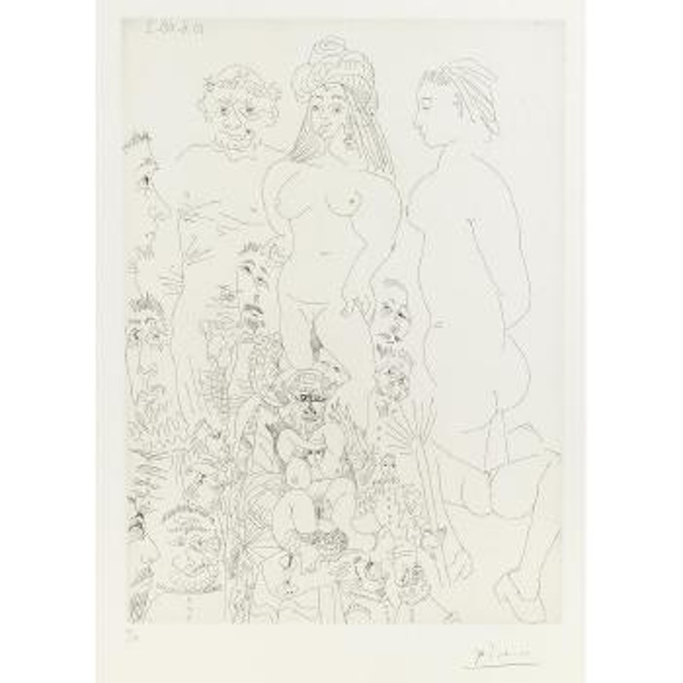 Orgie chez les Filles, avec Spectateurs, pl. 153, from SÃ©ries 347 (B. 1633; Ba. 1649) by Pablo Picasso