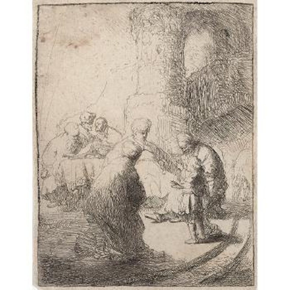 Christ Disputing with Doctors, Small Plate (B., Holl. 66; H. 20) by Attributed to Rembrandt Harmensz van Rijn