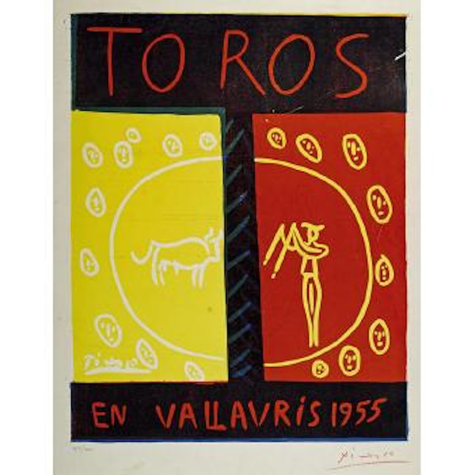 Toros en Vallauris (B. 1265; Ba. 1029; Cz. 14) by Pablo Picasso