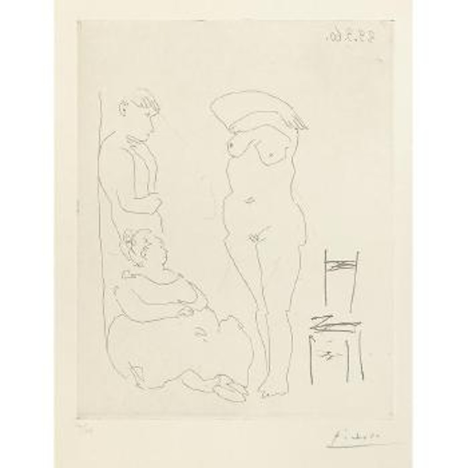 Personnages et Nu (B. 986; Ba. 1071) by Pablo Picasso