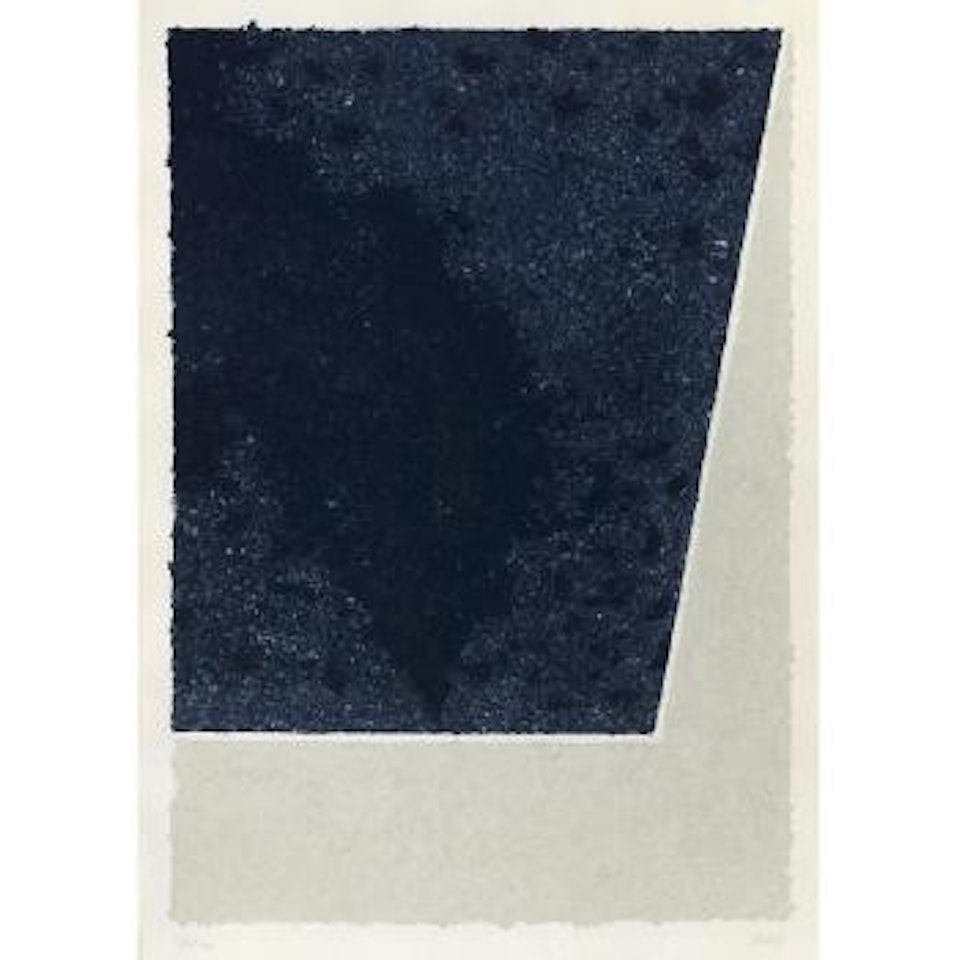 Colored Paper Image X (Blue with Gray) (A. 150) by Ellsworth Kelly