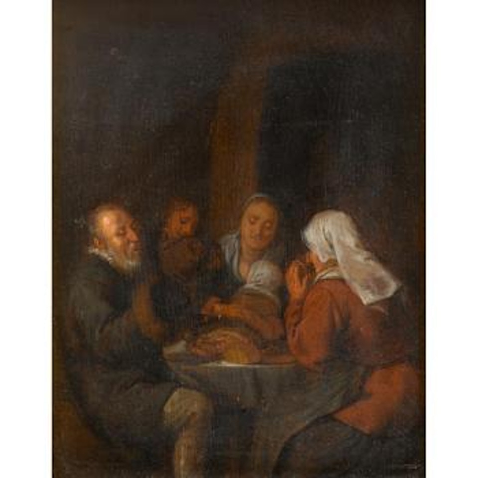 Peasants saying grace by Jan Miense Molenaer
