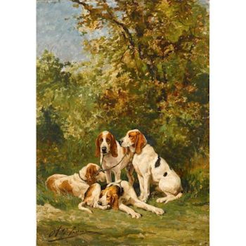 Hounds at rest by Olivier de Penne