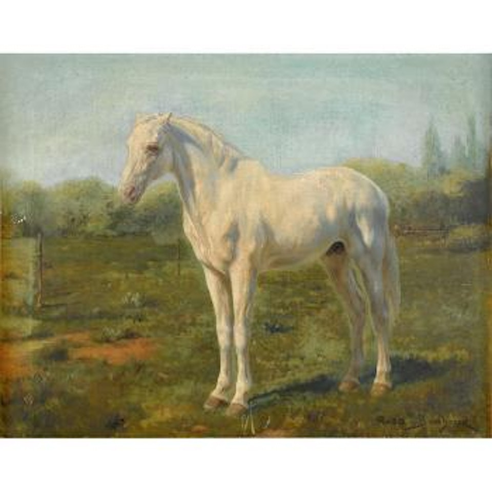 Horse in a landscape by Rosa Bonheur