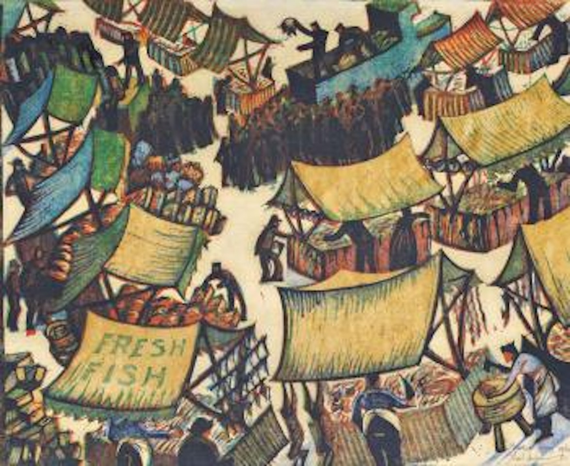 Market day by Sybil Andrews