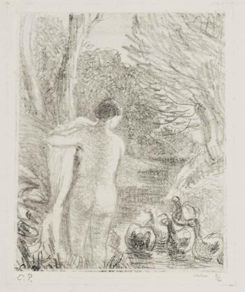 Gardeuse D'oies Nue by Camille Pissarro