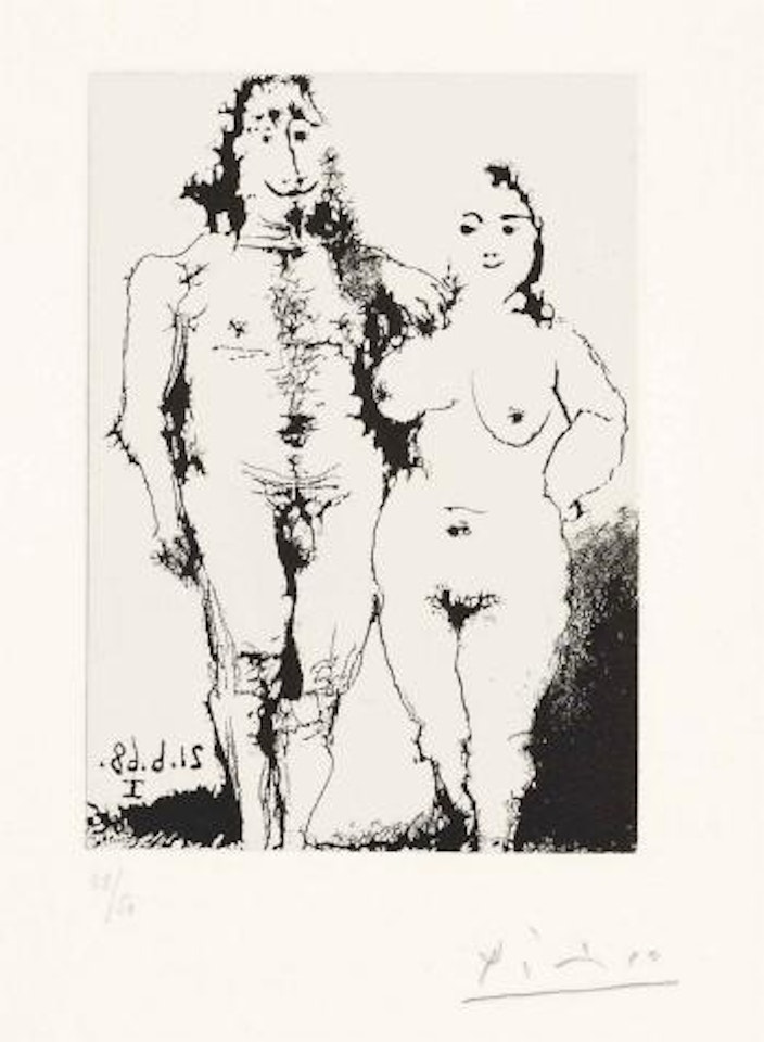 Standing Nude Couple, from: Series 347 by Pablo Picasso