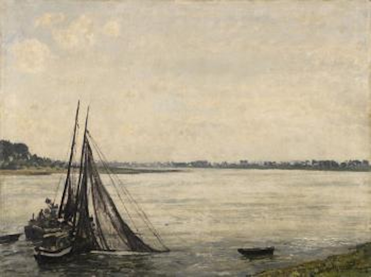 Eel Fishing in the Lower Rhine by Max Clarenbach