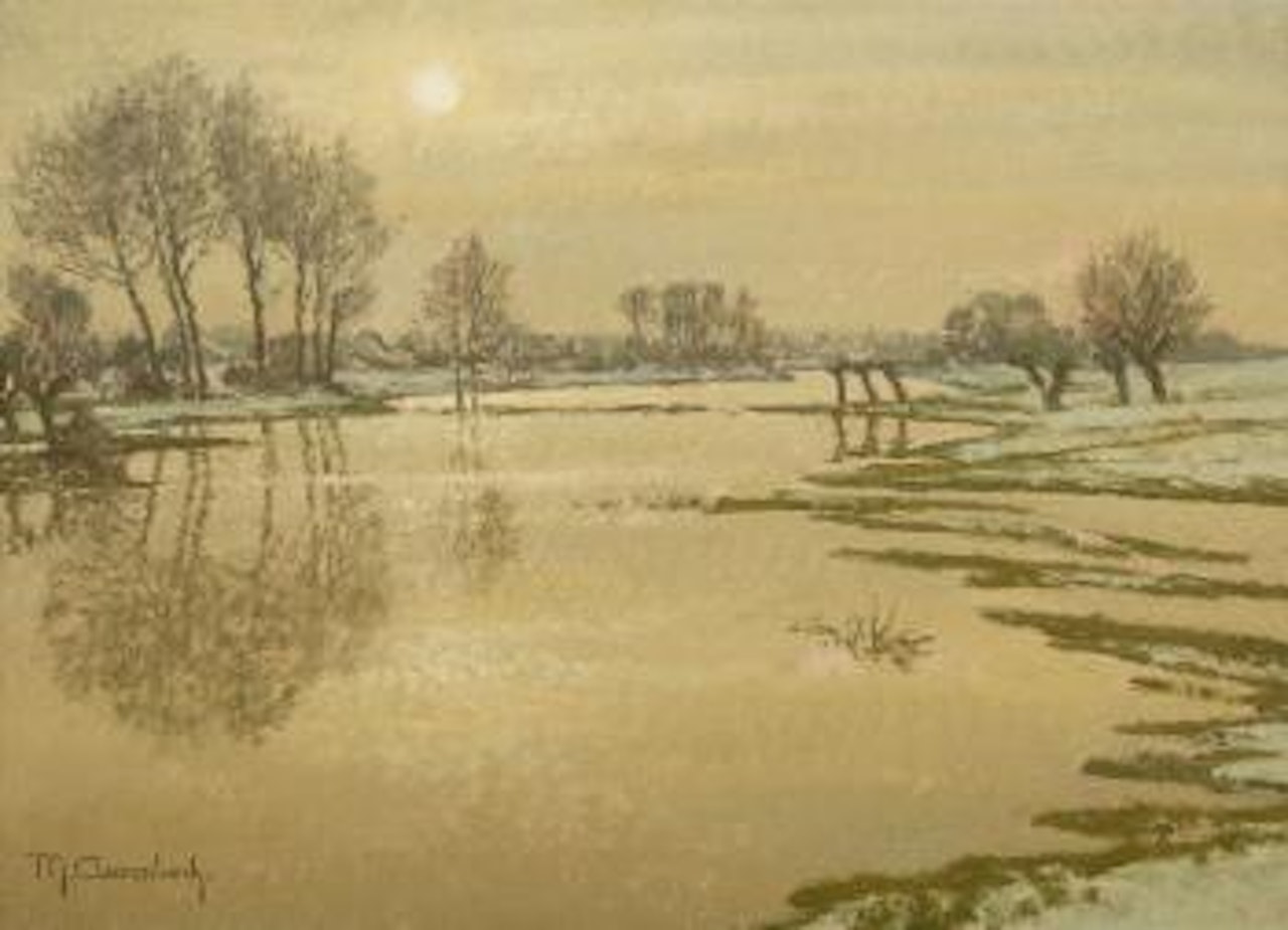 The Rhine in Winter by Max Clarenbach