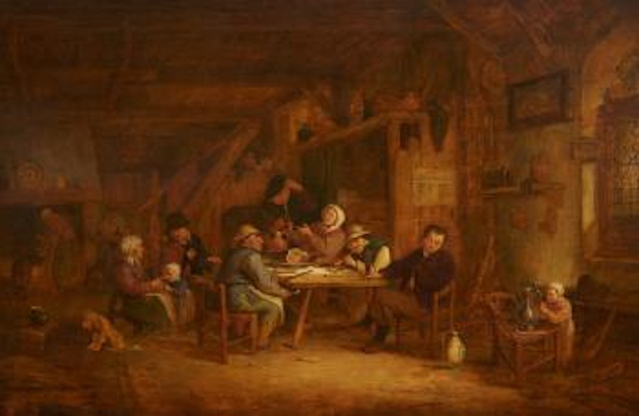 Interior of a Peasant's Cottage by Jan Miense Molenaer