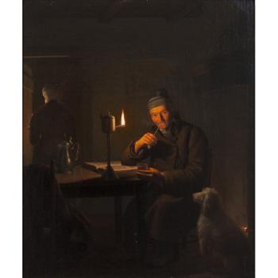 A quiet nightcap by Petrus van Schendel