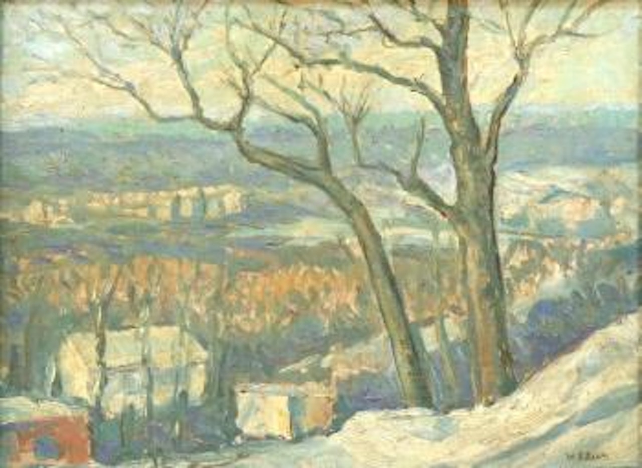 Snowy valley by Walter Emerson Baum