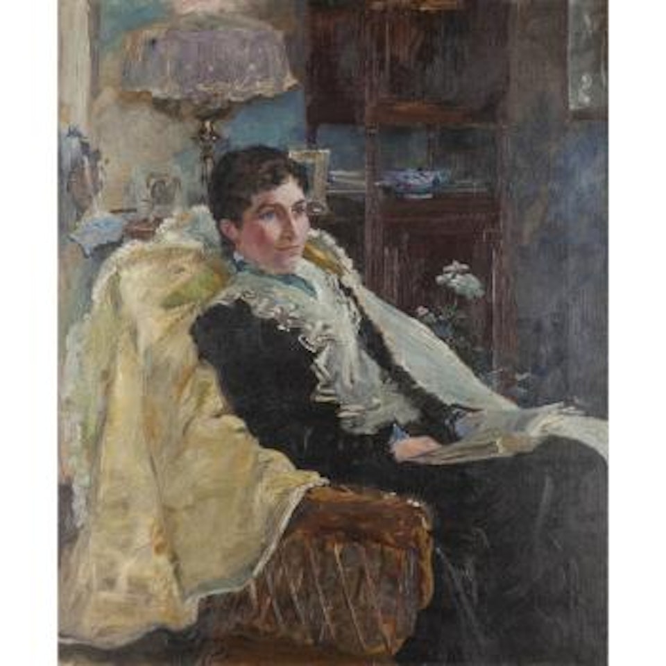 Portrait of Mrs. James Hill by Alfred James Munnings