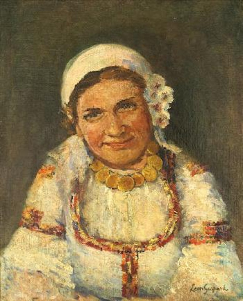 Portrait of a peasant woman by Leon Gaspard