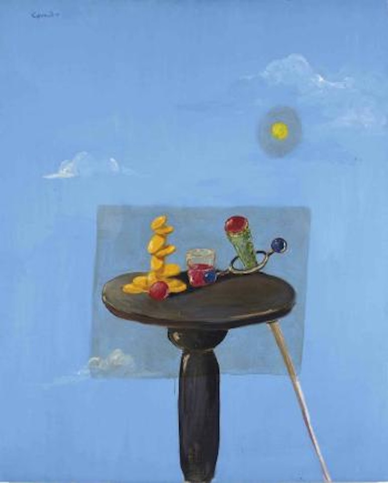 Still life with decal by George Condo