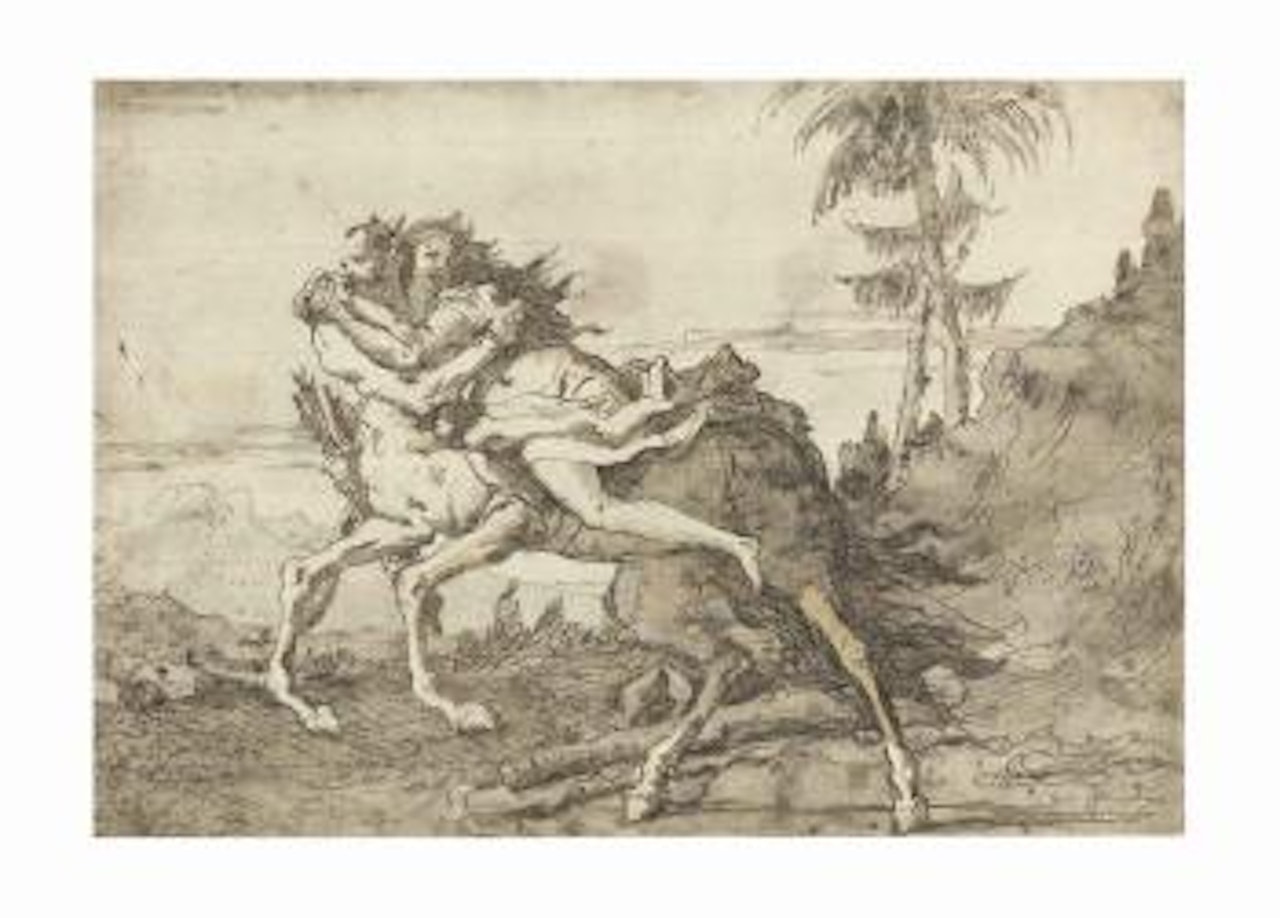 A centaur and a nymph in a landscape by Giovanni Domenico Tiepolo