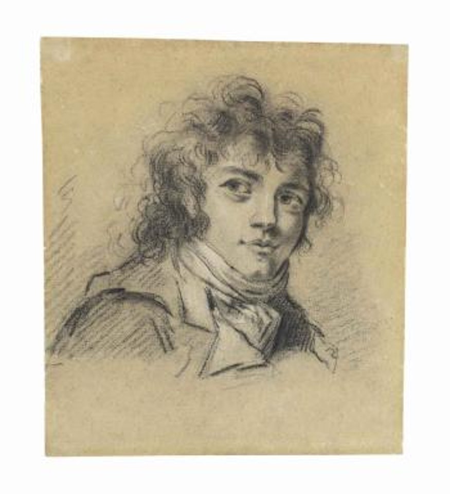 Portrait of a young man, bust-length by Louis-Leopold Boilly