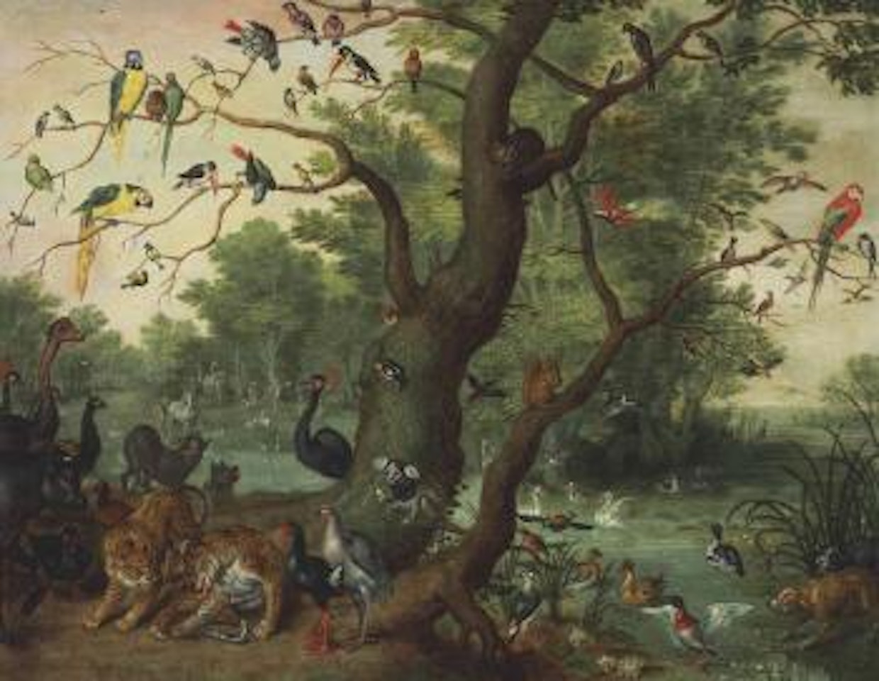 The Garden of Eden, with The Fall of Man by Jan Van Kessel The Elder