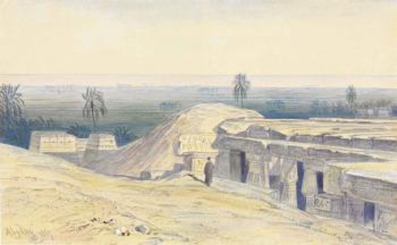 Abydos, Egypt by Edward Lear
