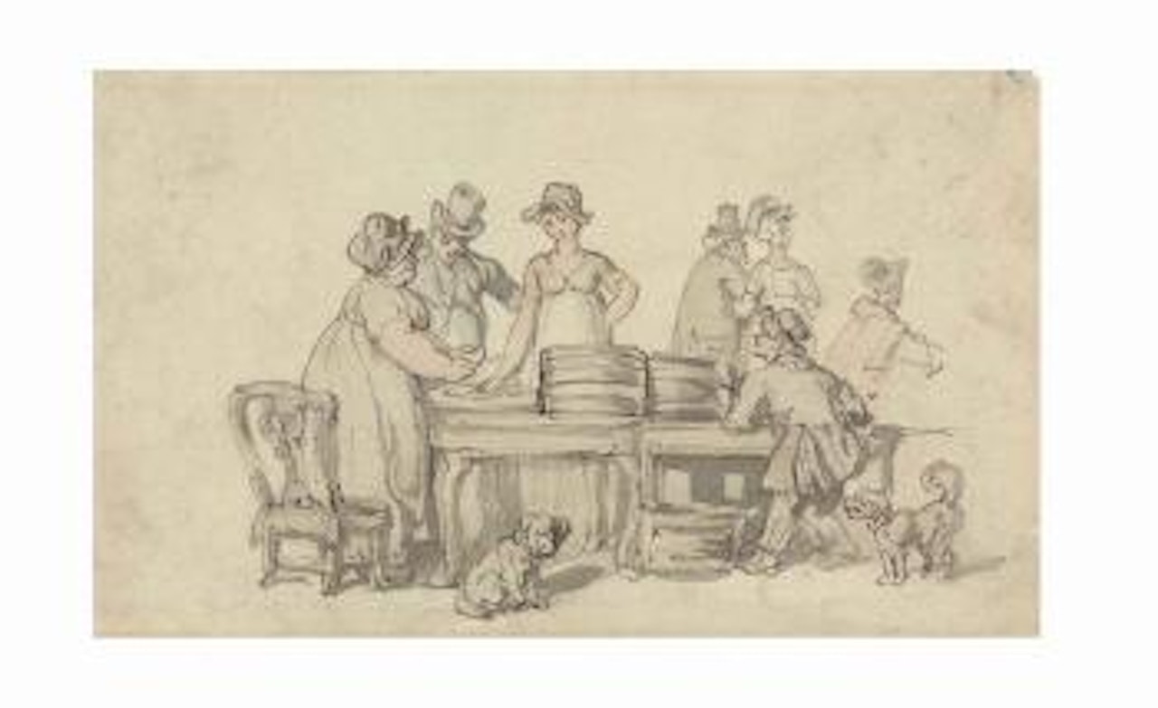 The oyster Stall by Thomas Rowlandson